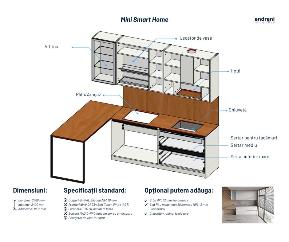 BUCĂTĂRIE DE SERIE — MINI SMART HOME