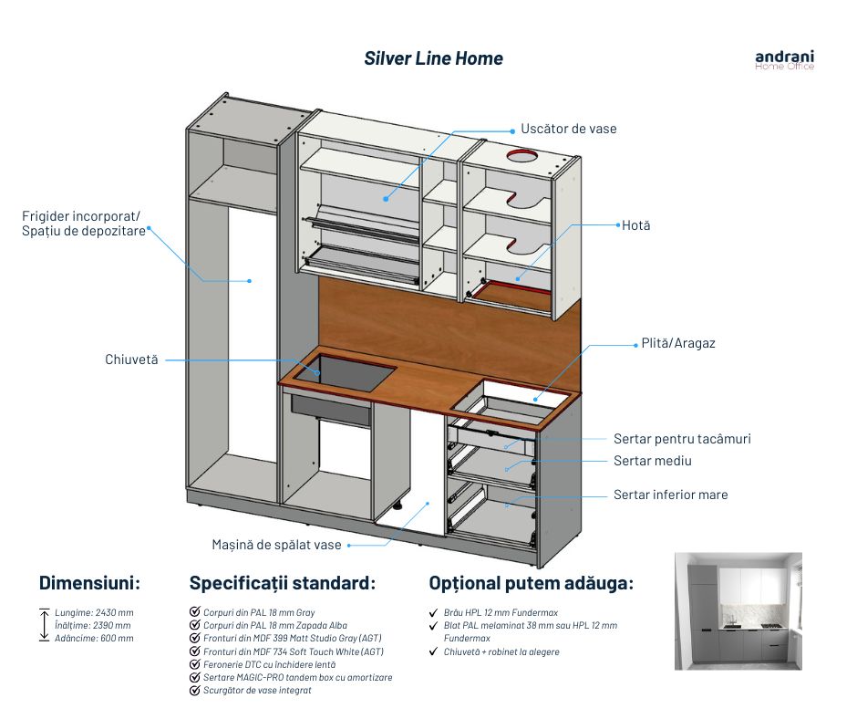 Серийная кухня — SILVER LINE HOME